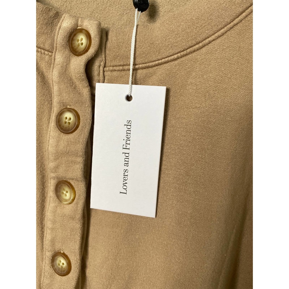 Lovers and Friends Hailey Henley Sweatshirt Brown - Picture 5 of 7